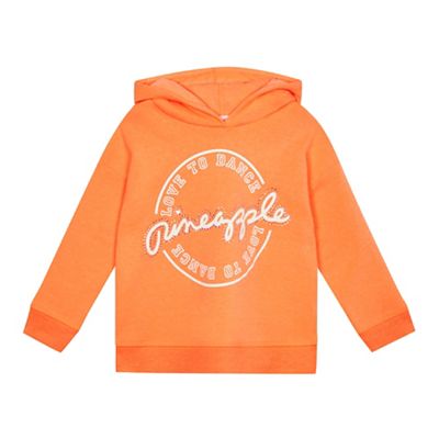 Pineapple Girls' orange 'Love To Dance' oversized hoodie